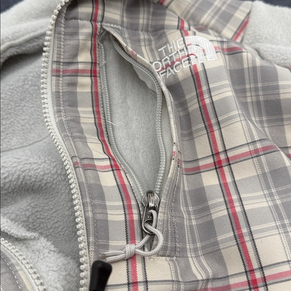 The North Face Denali Fleece Jacket Grey Plaid Sz XS Polartec Full Zip Gorpcore - Picture 13 of 15